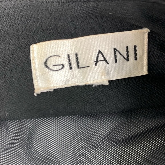 GILANI Black Long Sleeve V-Neck Sheer Top - Picture 4 of 11